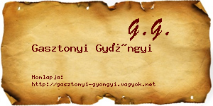 Gasztonyi Gyöngyi névjegykártya